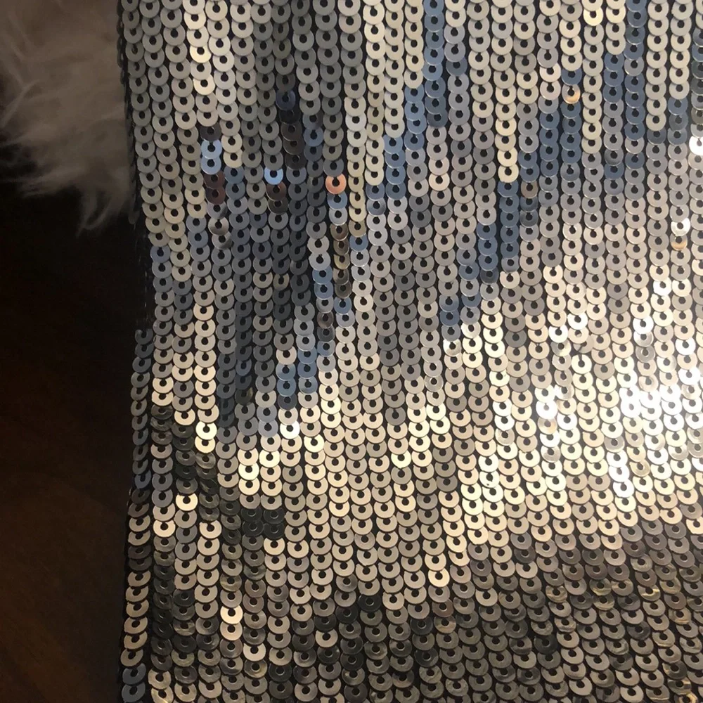 Silver Sequined Slip Dress by Express - Picture 7 of 15